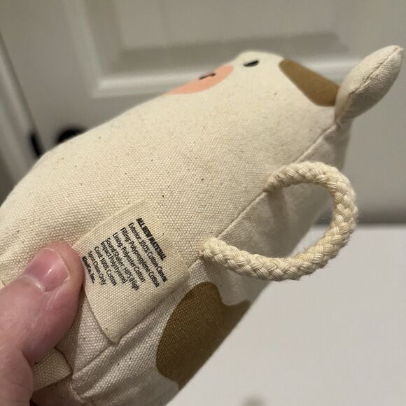 Panda Crate Baby Mooing Cow Educational Shaker Sound Stuffed Canvas Toy 6” - Picture 10 of 10